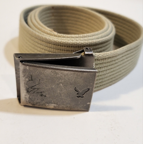 American Eagle Outfitters Kaki Men's Canvas Belt Size M - Picture 2 of 8